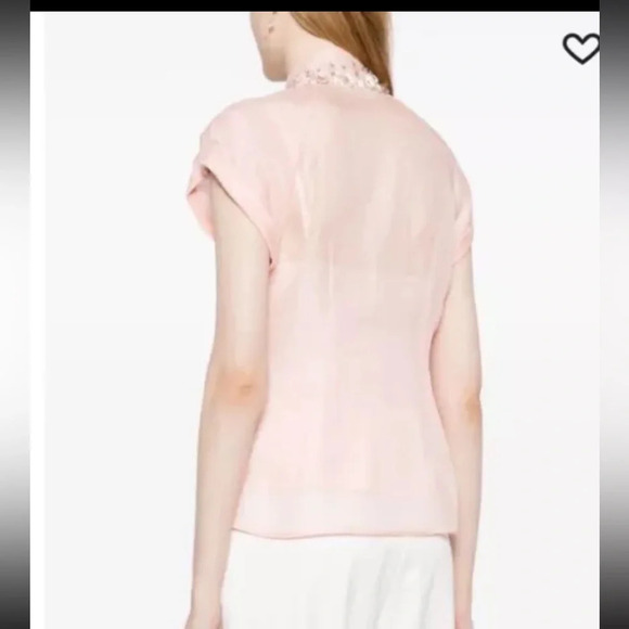 NWT Zimmermann Matchmaker Diamante Linen & Silk Shirt Size 0/4 US - Picture 4 of 8